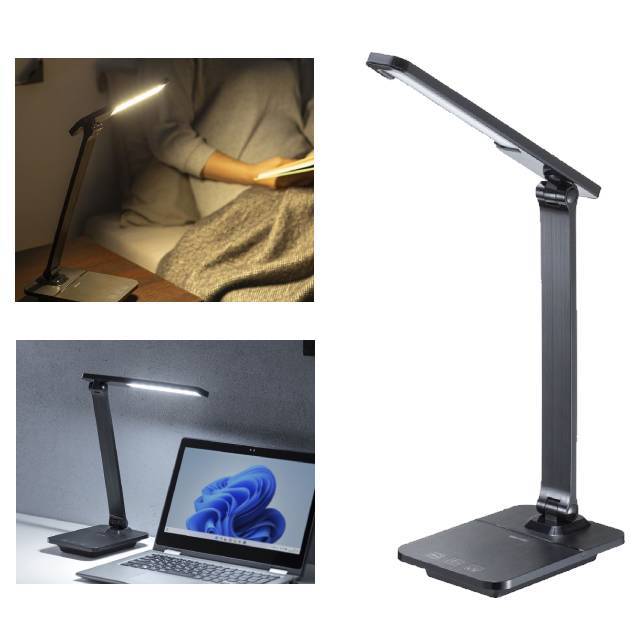 【サンワサプライ】USB充電式LEDデスクライト LED-DESK1BK